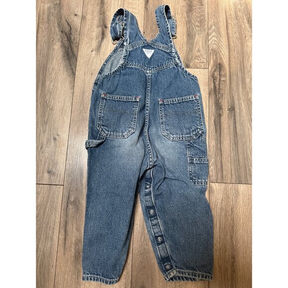 OshKosh BGosh Genuine Article 3T Denim Overalls 100% Cotton Adjustable Straps Sn - Picture 6 of 6